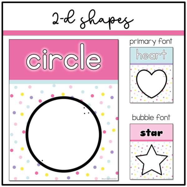 2d-shape-posters Happy Brights Shapes Posters