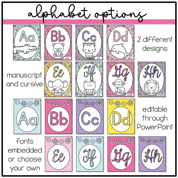 Classroom-Alphabet happy brights alphabet posters