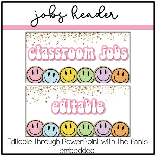 Classroom Jobs Printables Retro Pastel Classroom Jobs