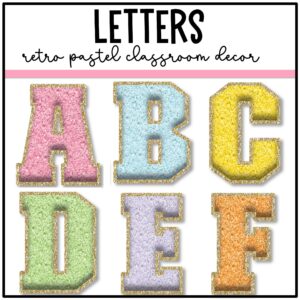 Retro Pastel Bulletin Board Letters