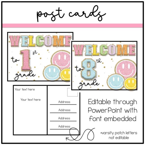 Rainbow Remix Retro Pastel PostCard Templates