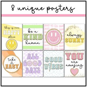 Retro Pastel Growth Mindset Posters