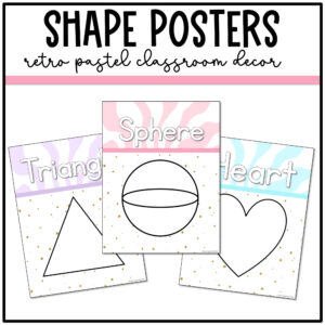 Retro Pastel Shape Posters