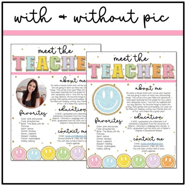 Retro Pastel Meet the Teacher Retro Pastel Meet the Teacher Template