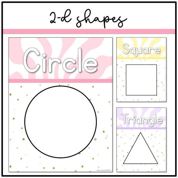 Retro Shape Posters Retro Pastel Shape Posters
