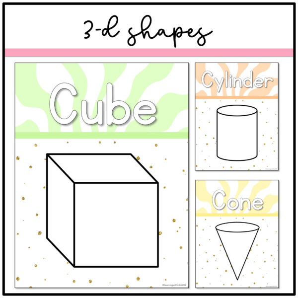 Shape Classroom Display Retro Pastel Shape Posters