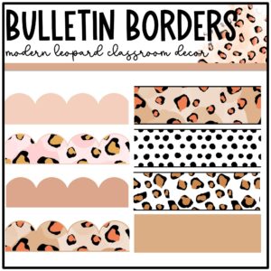 Modern Leopard Bulletin Board Borders