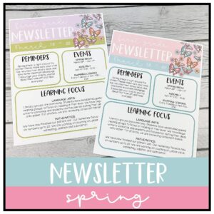 spring classroom newsletter