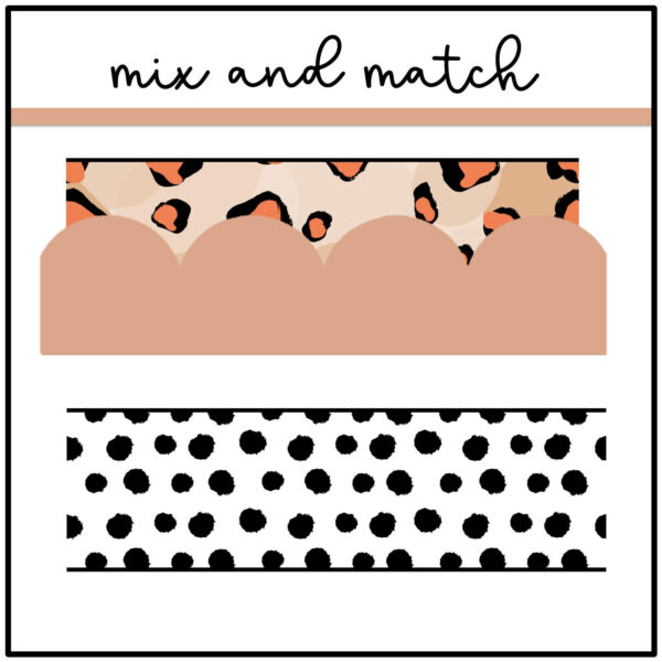 Modern Leopard Bulletin Board Borders Modern Leopard Bulletin Board Borders