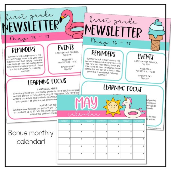 Summer Classroom Newsletter Summer Classroom Newsletter