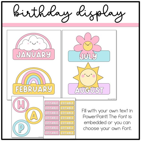 Slide3 pastel dreams birthday display