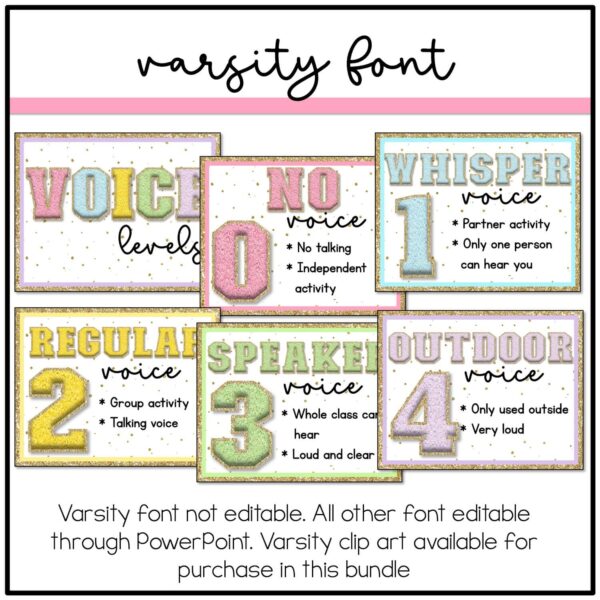 Retro Pastel Voice Level Posters Retro Pastel Voice Level Posters