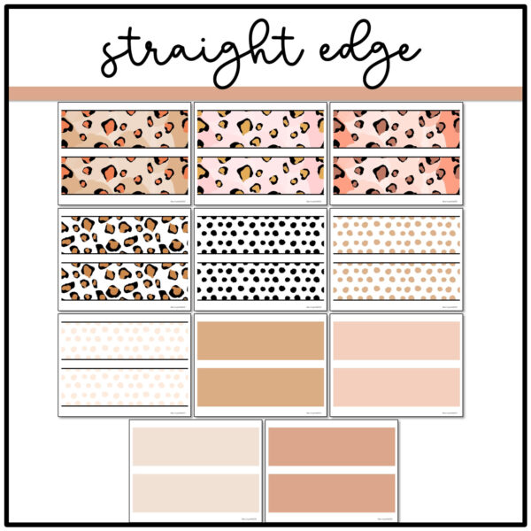 Modern Leopard Bulletin Board Borders Modern Leopard Bulletin Board Borders