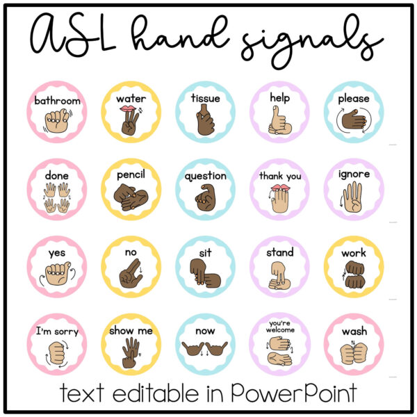 pastel hand signals posters pastel hand signals posters