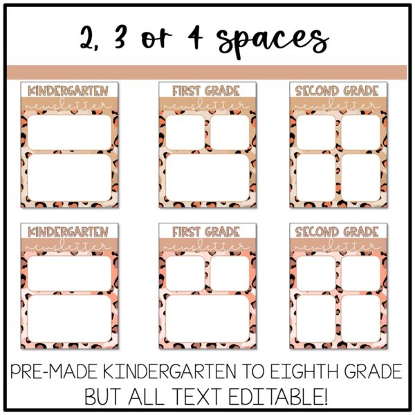 Modern Leopard Classroom Newsletter Modern Leopard Classroom Newsletter