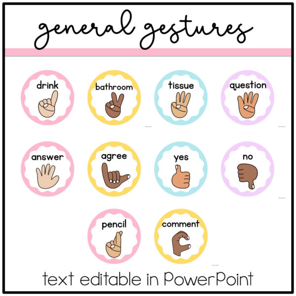 pastel hand signals posters pastel hand signals posters