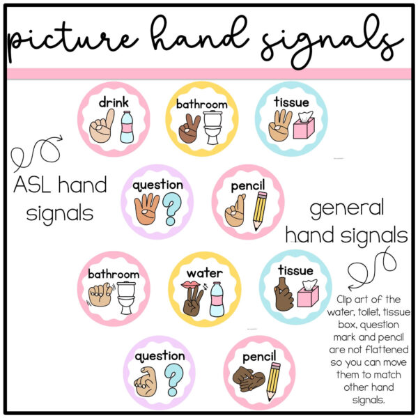 pastel hand signals posters pastel hand signals posters