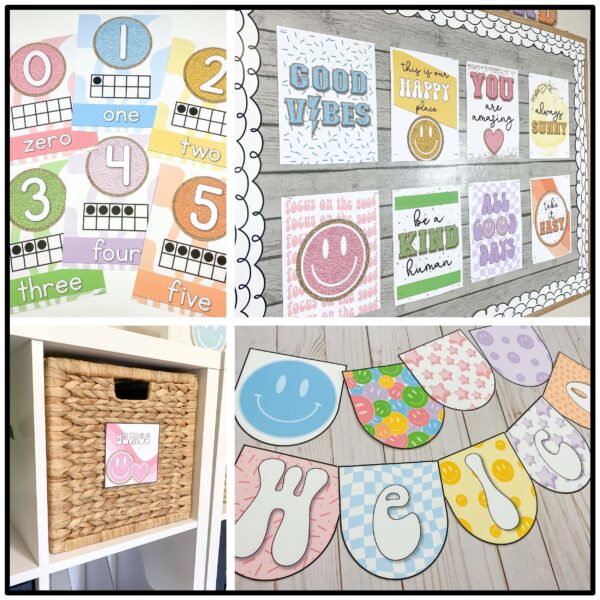 Retro Pastel Classroom Decor Bundle Retro Pastel Classroom Decor Bundle
