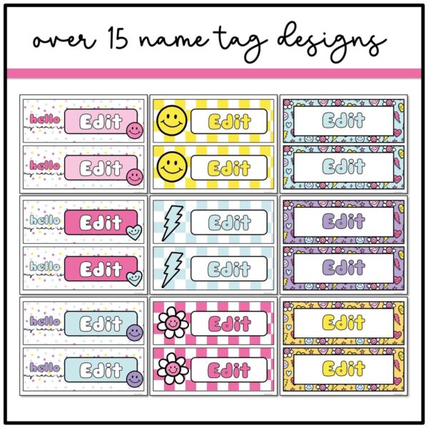 Happy Brights Labels and Name Tags Happy Brights Labels and Name Tags