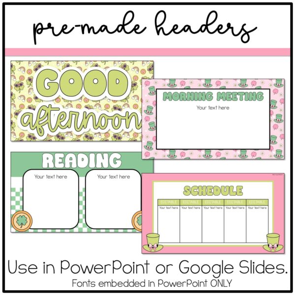 St. Patrick's Day Classroom Slides St. Patrick's Day Classroom Slides
