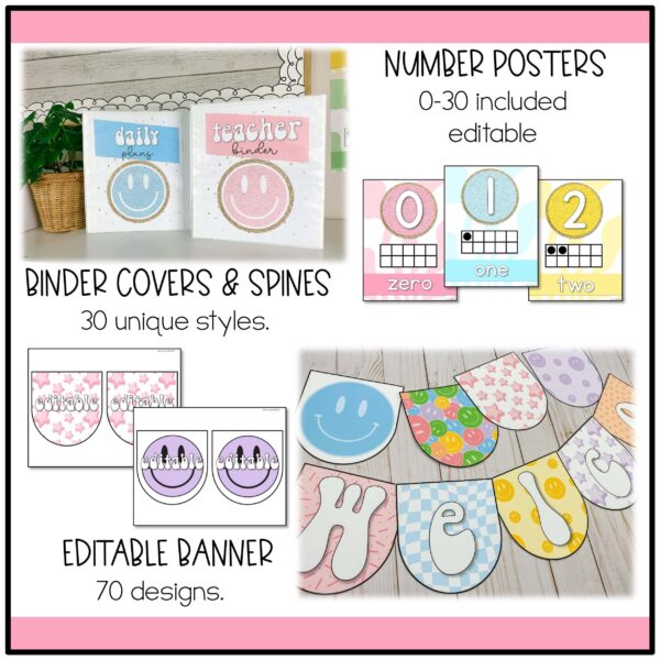 Retro Pastel Classroom Decor Bundle Retro Pastel Classroom Decor Bundle