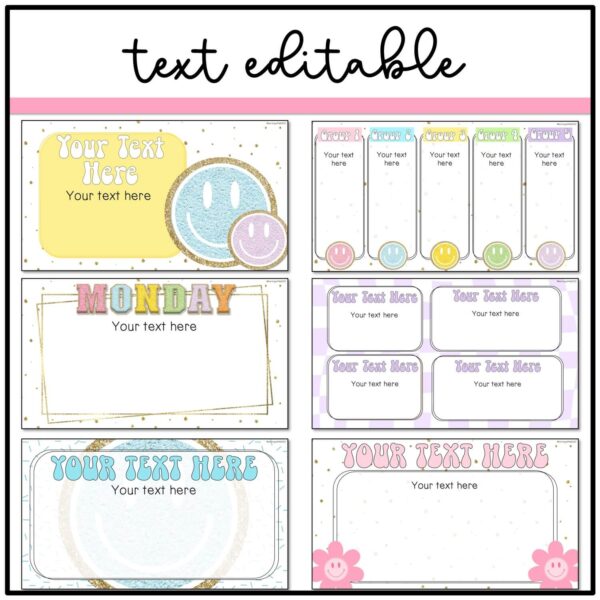 Smiley Face Classroom Slides Retro Pastel Google Slides Template