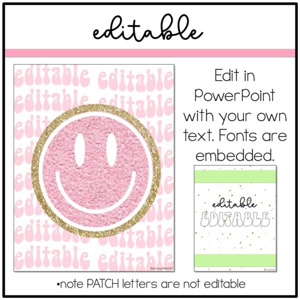 Smiley Face Classroom Theme Retro Pastel Growth Mindset Posters