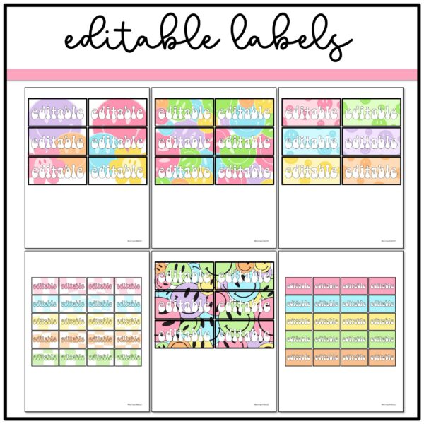 Smiley Face Teacher Toolbox Retro Pastel Teacher Toolbox