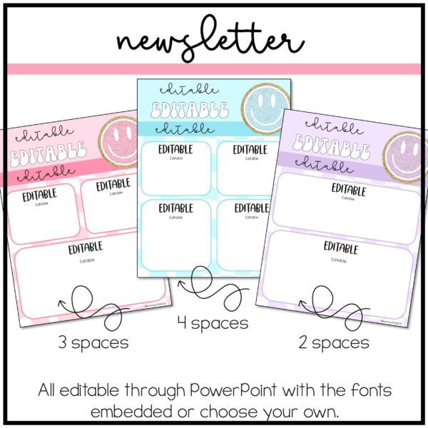 Stoney Clover Classroom Decor Retro Pastel Newsletter Template