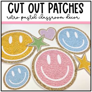 Retro Pastel Cut Out Patches