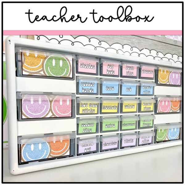 Stoney Clover Lane teacher toolbox Retro Pastel Teacher Toolbox