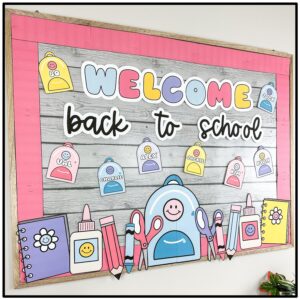 Happy Brights Back to School Bulletin Board