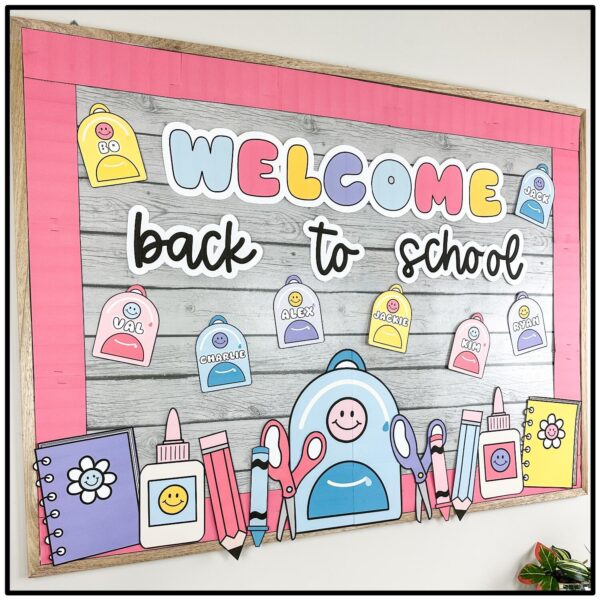 back-to-school-bulletin-board-ideas Happy Brights Back to School Bulletin Board