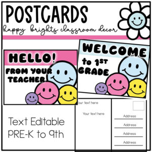 Happy Brights Post Card Templates