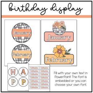 Disco Floral Birthday Display