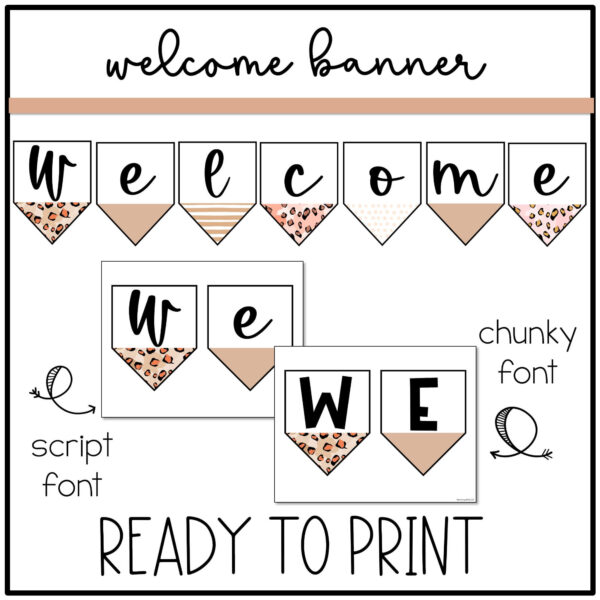 cheetah-classroom-decor Modern Leopard Banner