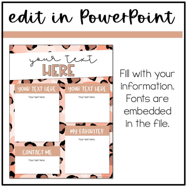 cheetah-meet-the-teacher Modern Leopard Meet the Teacher Template