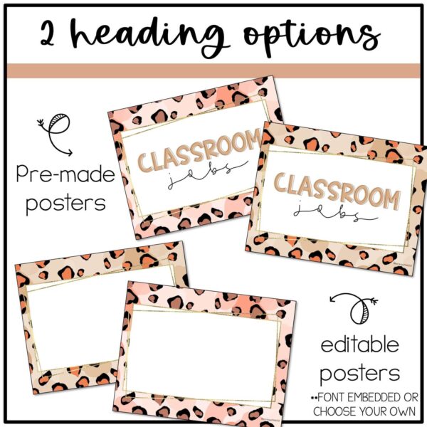 classroom-jobs Modern Leopard Classroom Jobs