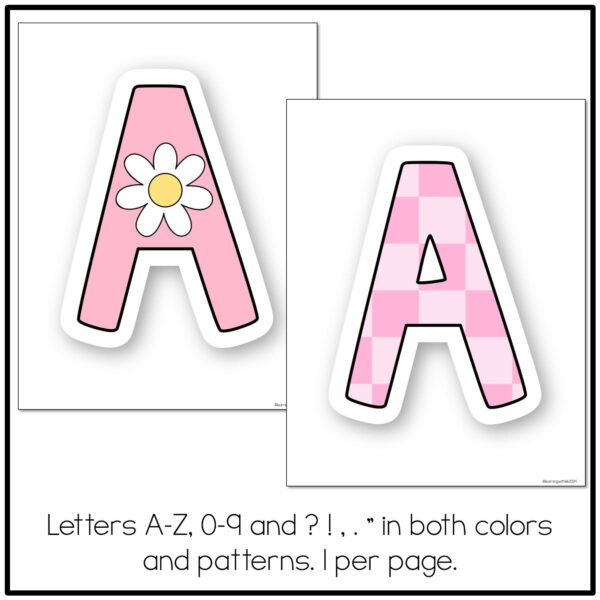 daisy-bulletin-board-letters Pastel Bulletin Board Letters