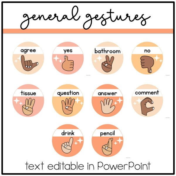 editable-hand-signal Disco Floral Hand Signals