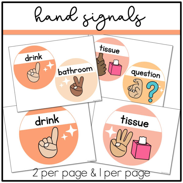 hand-signal-posters Disco Floral Hand Signals