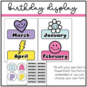 happy brights birthday display