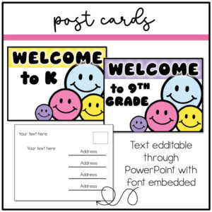 Happy Brights Post Card Templates