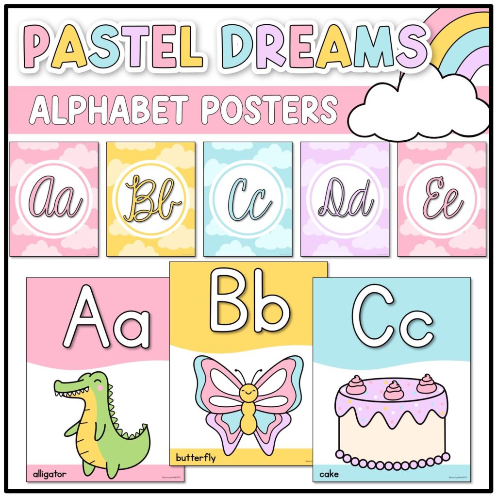 Pastel Dreams Alphabet Posters