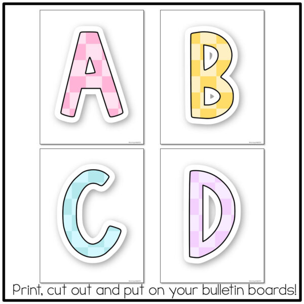 pastel-classroom-decor Pastel Bulletin Board Letters