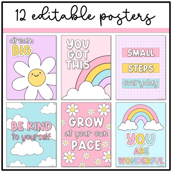 pastel-classroom-theme pastel dreamy classroom posters