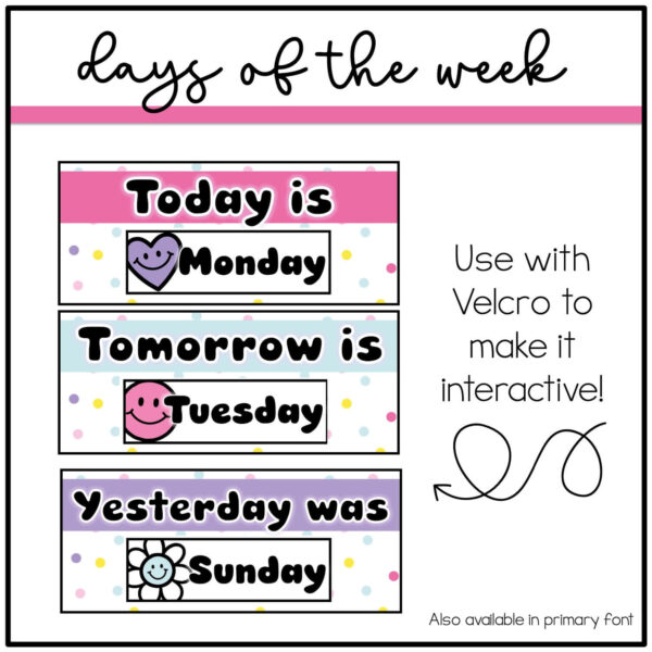 pocket-chart-calendar happy brights calendar kit