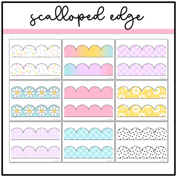 printable-borders Pastel Bulletin Board Borders