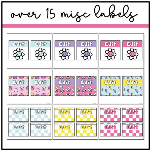 printable-name-tags Happy Brights Labels and Name Tags