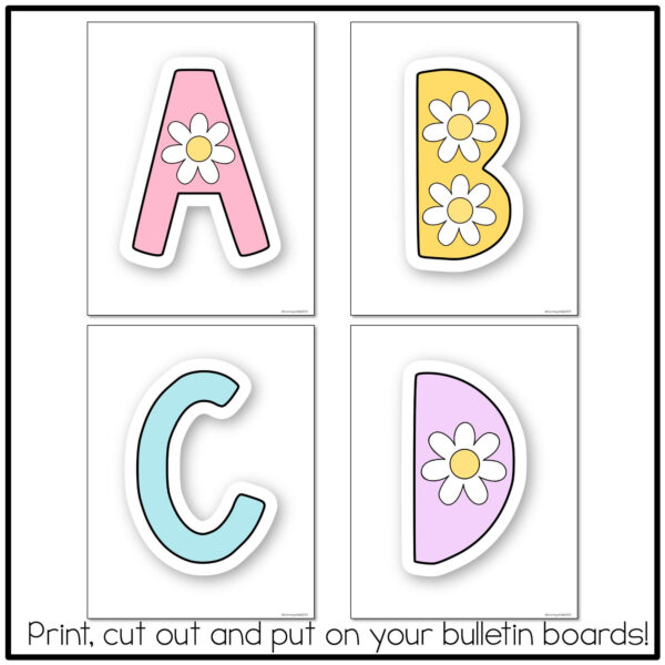 rainbow-bulletin-board-letters Pastel Bulletin Board Letters